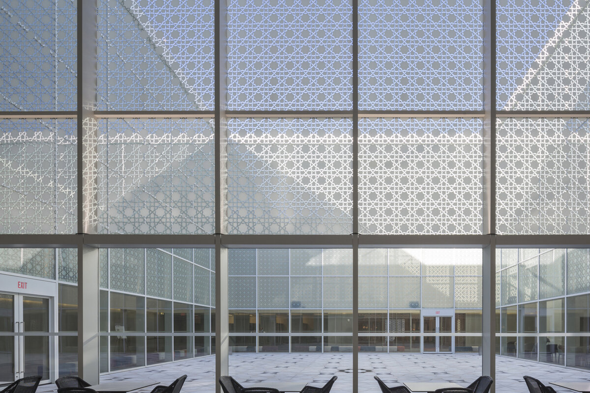 Aga Khan Museum courtyard screen detail