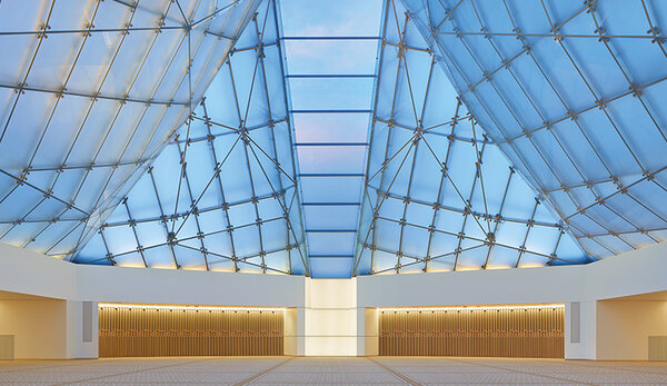 Glass crystal dome interior, Ismaili Centre Toronto