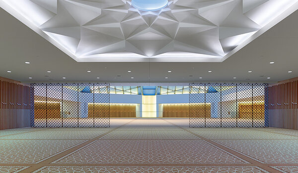 Ismaili Centre Toronto anteroom with muqarnas ceiling