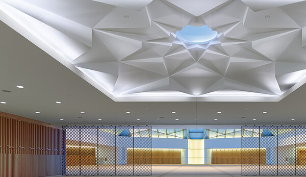 Ismaili Centre Toronto anteroom with muqarnas ceiling