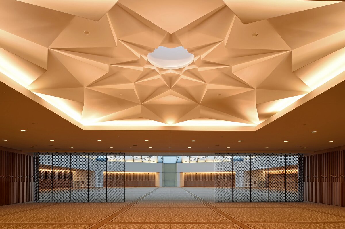 Ismaili Centre Toronto prayer hall with muqarnas ceiling