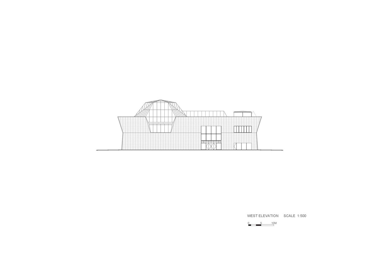 Ismaili Centre Toronto west elevation (architectural drawing)